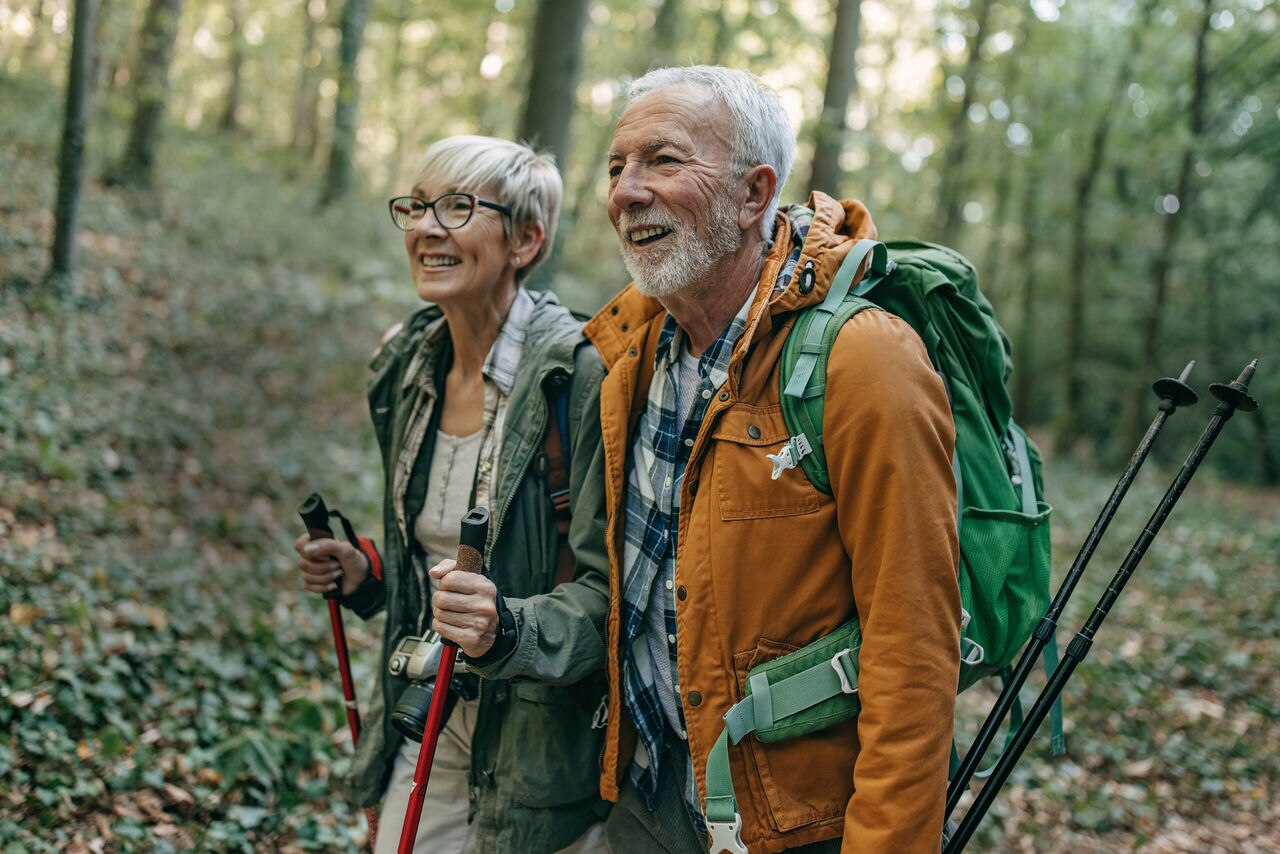 Senior couple enjoying nature together